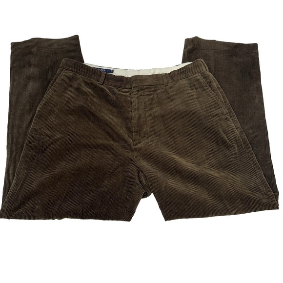 VTG J. Crew Mens 36X30 Corduroy Pants Cotton Brown Classic Preppy Office Y2K - Picture 1 of 13